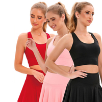 BSCI-ropa de entrenamiento personalizada de dos piezas para mujer, conjuntos de Yoga, tenis, mallas de falda atlética