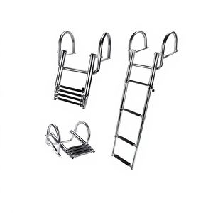 Escalera de Embarque Telescópica Plegable de Acero Inoxidable, Escalera de Lanzamiento con Pasamanos de Cuatro Secciones, Herraje Marino para Comercio Transfronterizo - Product Image 6