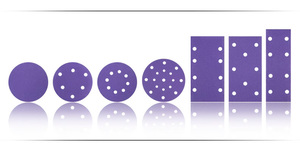 Großhandel Lila Keramik Schleif scheibe 150mm 6 Zoll Hakens ch laufe PSA Backing Medium Automotive Schleif scheiben Schleifpapier - Product Image 6