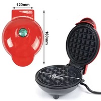 Mini gaufrier pour sandwichs petit-déjeuner, machine à pain et gâteaux domestique avec pot, pour usage domestique