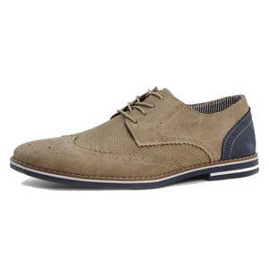 Chaussures de Derby en daim pour hommes, chaussures plates décontractées à bout pointu à lacets, chaussures d'affaires formelles - Product Image 5
