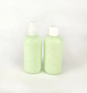 Botol pompa Lotion, 250ml bahan sedotan gandum, botol sekrup ramah lingkungan, kemasan perawatan kulit sampo layar sutra