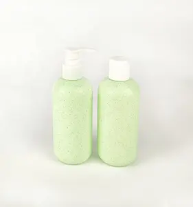 250ml di paglia di grano materiale biodegradabile lozione pompa tappi a vite eco-friendly serigrafia Shampoo per la cura della pelle