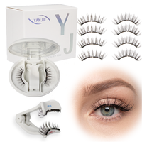 Cils magnétiques souples en gros, cils quantiques, boîte personnalisée, recourbe-cils réutilisable, marque propre, matériau PBT, semi-fait main