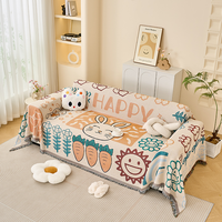 Nouveau design housse de canapé en tissu Jacquard 90*180 mignon dessin animé en forme de L housse antidérapante couverture de serviette de canapé dans le salon
