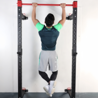 VIGFIT Support de Squat Mural Premium Pliable et Multifonctionnel avec Poulie pour Salle de Sport à Domicile