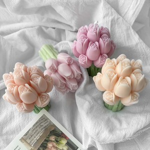 3D Tulip Bó Nến Xà Phòng Khuôn Mẫu Hiện Đại Silicone Khuôn Cho Epoxy Nhựa Đúc Cho Tự Làm Thủ Công Nghệ Thuật Nhà Đám Cưới - Product Image 6