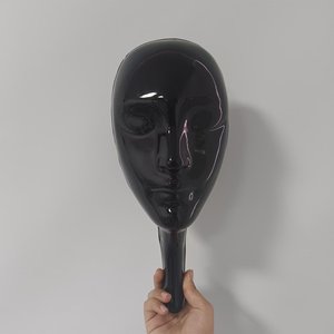 2024 thiết kế mới cầm tay PVC bóng đen Masquerade mặt nạ Carnival Hình dạng mặt nạ cho Halloween Giáng sinh bên - Product Image 1