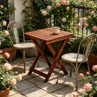 Table d'appoint pliante tendance en bois de sapin de qualité supérieure, bureau de loisirs léger et portable pour la plage, les vacances en bord de mer et les fêtes en extérieur