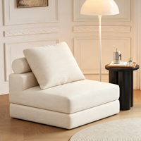 Canapé-lit pliant moderne en mousse compressée avec dossier pour salon, chambre, petit espace, appartement, usage domestique