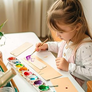 Chine vente 50 pièces signet <span class=keywords><strong>en</strong></span> <span class=keywords><strong>bois</strong></span> inachevé avec 50 pièces glands colorés signets vierges ornement arc - Product Image 5