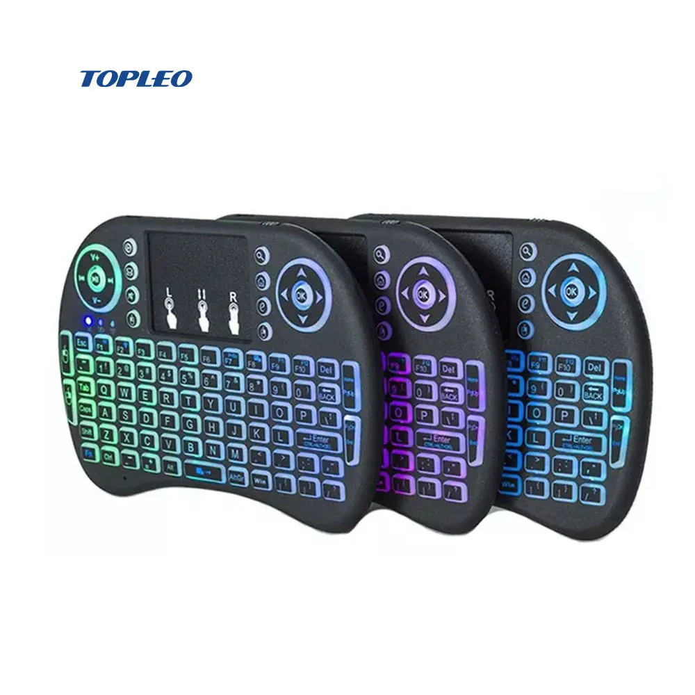 BT keyboard with USB port I8 colorful mini programmable keyboard with backlight