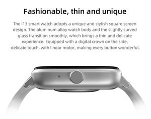 Nouvelle montre intelligente <span class=keywords><strong>2023</strong></span> OEM Logo de démarrage personnalisé Écran tactile complet Sport Fitness IP67 Étanche Montre intelligente I13 pour Android IOS - Product Image 3
