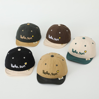 Gorra con Visera Suave y Letras Bordadas, Gorro Casual para Bebés, Primavera y Otoño