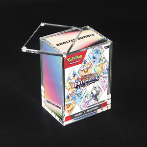 Étui en acrylique transparent personnalisé résistant aux UV avec aimants super puissants pour TCG Prismatic Evolutions Booster Bundle - Product Image 1