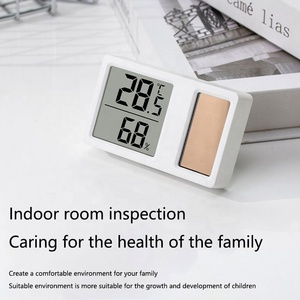 เครื่องวัดอุณหภูมิและความชื้นอิเล็กทรอนิกส์ขนาดเล็ก จอแสดงผลดิจิตอลแบบเรียลไทม์ พลังงานแสงอาทิตย์ ความแม่นยำสูง ใช้งานได้ยาวนาน - Product Image 4