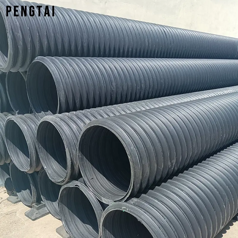 Pengtai HDPE DN1000 tubo corrugado de doble pared con bulto exterior corrugado