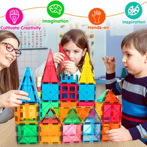 Bloques de Construcción Magnéticos Grandes de <span class=keywords><strong>7</strong></span>.5CM con Temática de Carreteras para Niños, Adecuados como Regalo para Niños y Niñas - Product Image 3