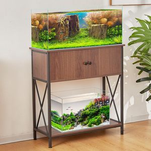 Soporte para pecera pequeña transfronterizo, estante de almacenamiento multifuncional para montaje en pared para uso doméstico, pecera moderna minimalista - Product Image 1
