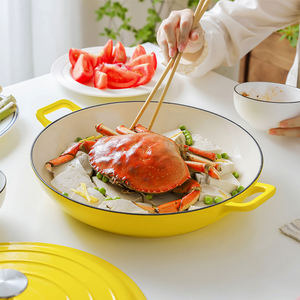 Cazuela de esmalte de <span class=keywords><strong>hierro</strong></span> <span class=keywords><strong>fundido</strong></span>, juegos de utensilios de cocina antiadherentes, olla para mariscos, ollas multifuncionales, <span class=keywords><strong>Salud</strong></span> y Medio Ambiente, venta al por mayor - Product Image 3