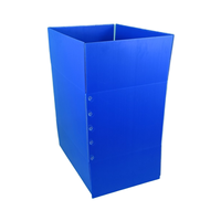 Boîte pliable personnalisée en carton alvéolaire PP, conteneur de stockage en plastique ondulé réutilisable pour la logistique et l'entrepôt