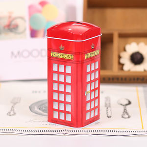 Latta di denaro su ordinazione promozionale, salvadanaio di personalità di stile inglese della latta del contenitore di caramella del salvadanaio della banca della moneta delle lattine/ - Product Image 6