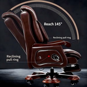 Silla de Masaje Chairman <span class=keywords><strong>para</strong></span> Oficina Ejecutiva, Cuero PU de Alta Gama, 7 Puntos de Masaje, Silla de Oficina de Lujo - Product Image 3