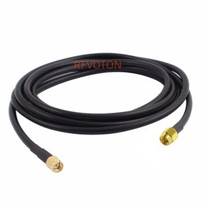 SMA macho a RP SMA macho enchufe hembra pin recto adaptador Coaxial KSR195 WTR195 RG58 WTR240 RF WIFI antena Cable de extensión - Product Image 4