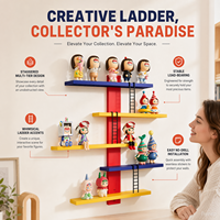 Étagère de présentation de figurines d'action murale sans perçage, personnalisable en gros, haute qualité, faible MOQ, facile à assembler