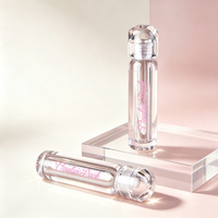 Tube de brillant à lèvres mini transparent de 3 ml avec bouchon transparent et applicateur Doe Foot, faible MOQ