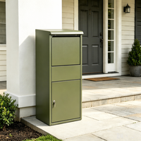 Boîte à colis métallique sur roulettes verrouillable, grande armoire de livraison extérieure personnalisée pour porche, boîte aux lettres thermolaquée