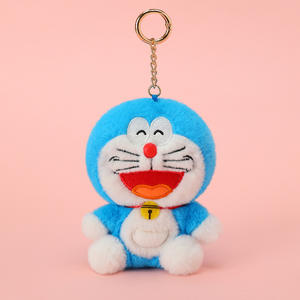 Llavero Colgante de Oso de Peluche Azul Doraemon, Accesorio para Mochila Escolar, Tela Súper Suave, Alivio del Estrés, Periférico de Dibujos Animados - Product Image 4