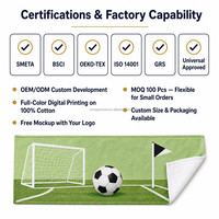 Serviette de sport en coton 100% personnalisable avec impression numérique, faible MOQ accepté, impression de logo personnalisée, directement de l'usine