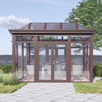 Véranda triangulaire en verre trempé et alliage d'aluminium, sur mesure, différents styles, design européen, pour villa, usage extérieur