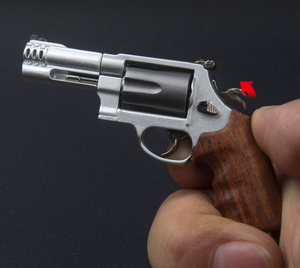Porte-clés pistolet modèle M500 Revolver <span class=keywords><strong>Smith</strong></span> Wesson, manche en bois massif, 7,5 cm, mobile, flexible, réaliste, ultra haute qualité - Product Image 5