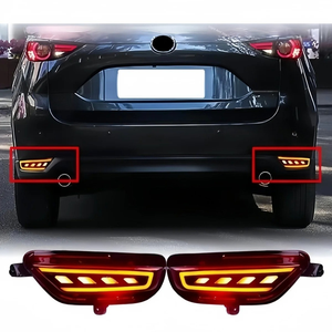 2PCS Feux de pare-chocs LED pour voiture, feux de freinage, clignotants, réflecteurs LED, feux de brouillard arrière pour <span class=keywords><strong>Mazda</strong></span> <span class=keywords><strong>CX</strong></span>-5 CX5 <span class=keywords><strong>2017</strong></span> 2018 2019 2020 2021 - Product Image 1