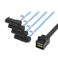 MINISAS SFF8643 8i إلى Oculink 2 * SFF8611 كابل SAS عرض تطبيق إلكتروني