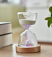 Minuteur à sable en verre de 15 minutes avec veilleuse télécommandée