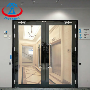 Portes en acier ZHTDOORS, double, 44 mm, vitrées, de sécurité incendie, homologuées, acier - Product Image 5