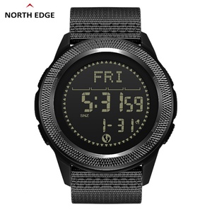 NORTH EDGE Men's Digital Nylon Carbon Fiber <b>Watch</b> Shock Sports Super Light Outdoor <b>Compass</b> Waterproof 50M Wristwatches - Product Image 1