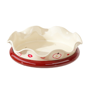 Rotating Fruit Plate Irregular Shape Apple Pattern Large Capacity Storage Tray For Home Kitchen Living Room - Product Image 3