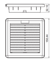 Ventilateur d'évacuation industriel de style persiennes NTL-SFF150 152M*152M électrique naturel avec CE