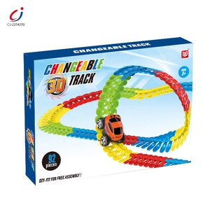 92 Piezas <span class=keywords><strong>de</strong></span> <span class=keywords><strong>Pista</strong></span> <span class=keywords><strong>de</strong></span> Carreras Flexible 3D Creativa para Armar, <span class=keywords><strong>Pista</strong></span> <span class=keywords><strong>de</strong></span> Carreras con Luces LED y <span class=keywords><strong>Coches</strong></span> <span class=keywords><strong>de</strong></span> Carreras Intercambiables - Product Image 5