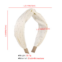 Haut de couleur unie de luxe personnalisé noué nouveau bandeau de mode accessoires de cheveux en tissu de couleur unie bandeau