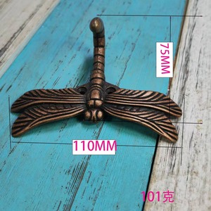 Dragonfly Wall Hook Cast Iron Antique Silver Finish For Coat And Cap Storage - Product Image 2