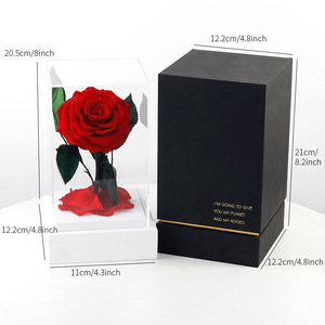 Flor eterna Rosa Acrílico transparente Principito Caja de regalo LED fresco para vacaciones Día DE LA MADRE Año Nuevo Día de San Valentín - Product Image 3