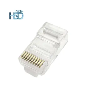 جودة عالية Cat5E Cat6 RJ45 موصل المكونات غير المحمية Utp 10P10C موصل