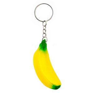 Porte-clés en mousse PU en forme de banane anti-stress personnalisé avec logo pour cadeaux promotionnels et souvenirs - Product Image 1