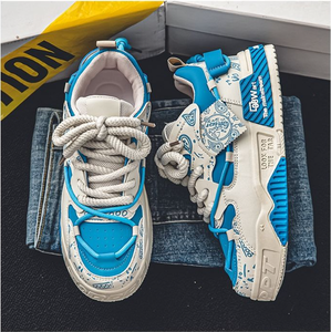 Zapatos Casuales Retro Personalizados para Hombre, Zapatos Planos para Caminar, Transpirables, Ligeros, con Suelas Gruesas y Suaves, Diseño Moderno, Zapatos de Skate de Piel Sintética - Product Image 4
