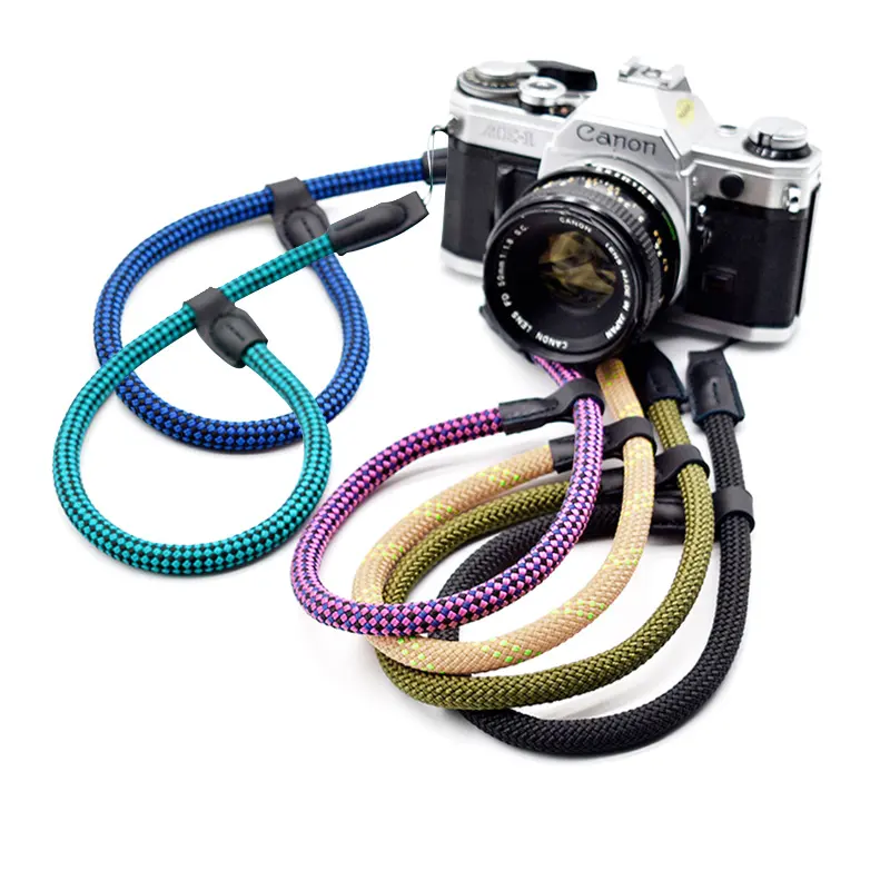 Custom Printed Logo Quick Release Hand Lanyard Adjustable Shoulder Nylon Round Wrist Wristlet Neck Rope Camera Strap